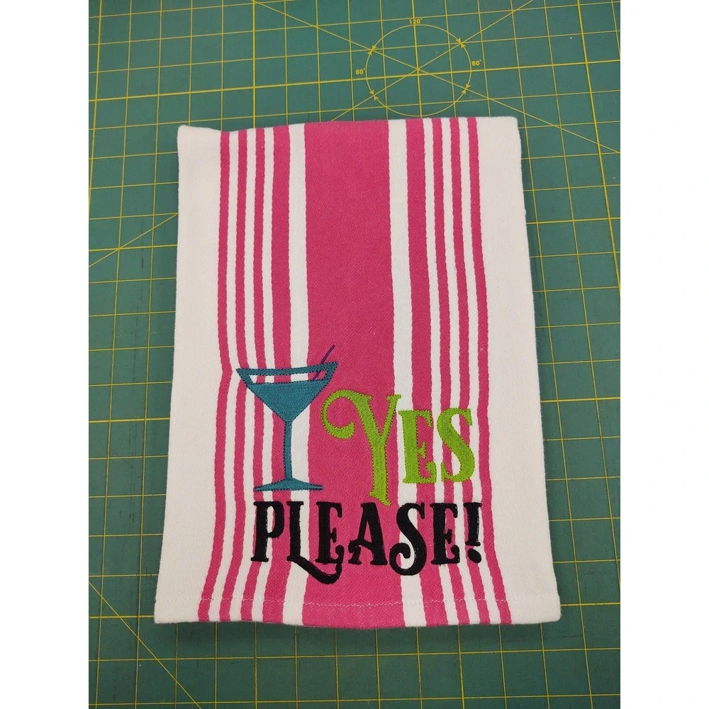 YES Please! Handcrafted Kitchen Hand Bar Towel Hang Loop Great Gift Idea!